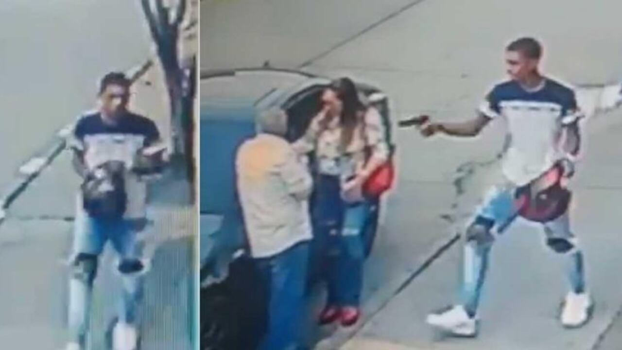 Un doble homicidio quedó registrado en una cámara de seguridad en el barrio Sucre, pleno centro de Cali.