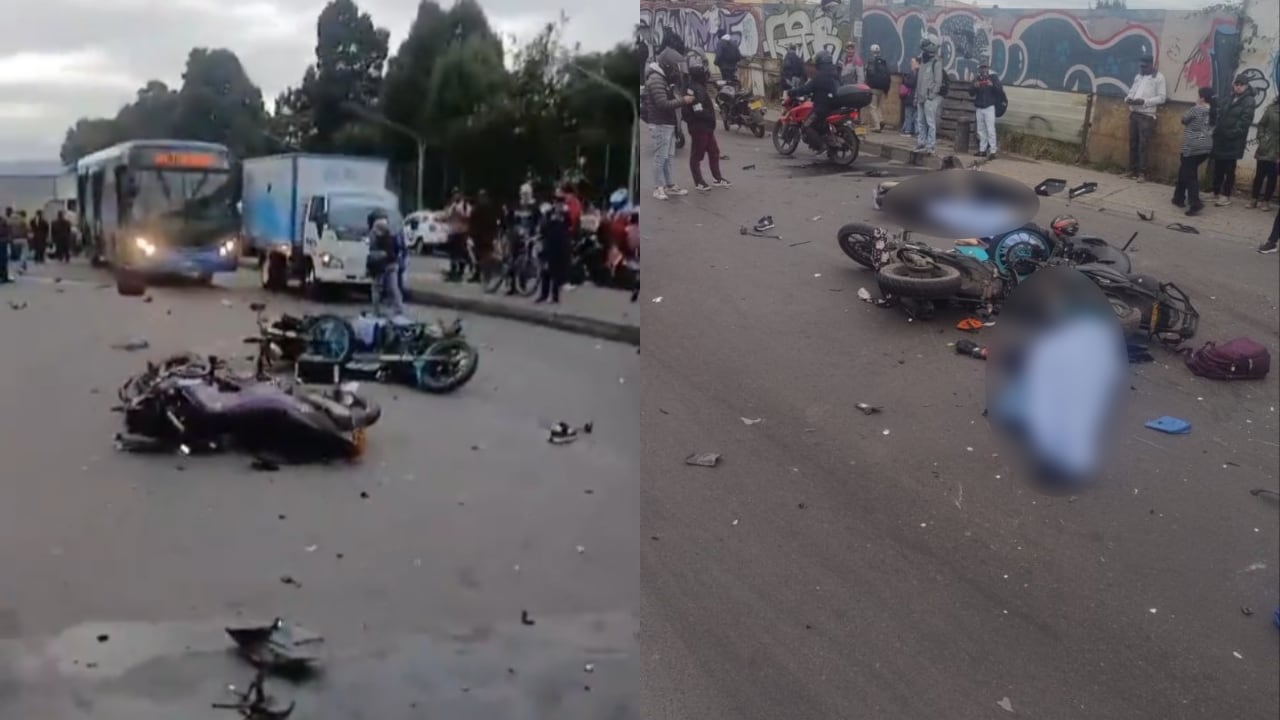 Esta fue la escena que quedó en el sitio donde ocurrió el trágico accidente.