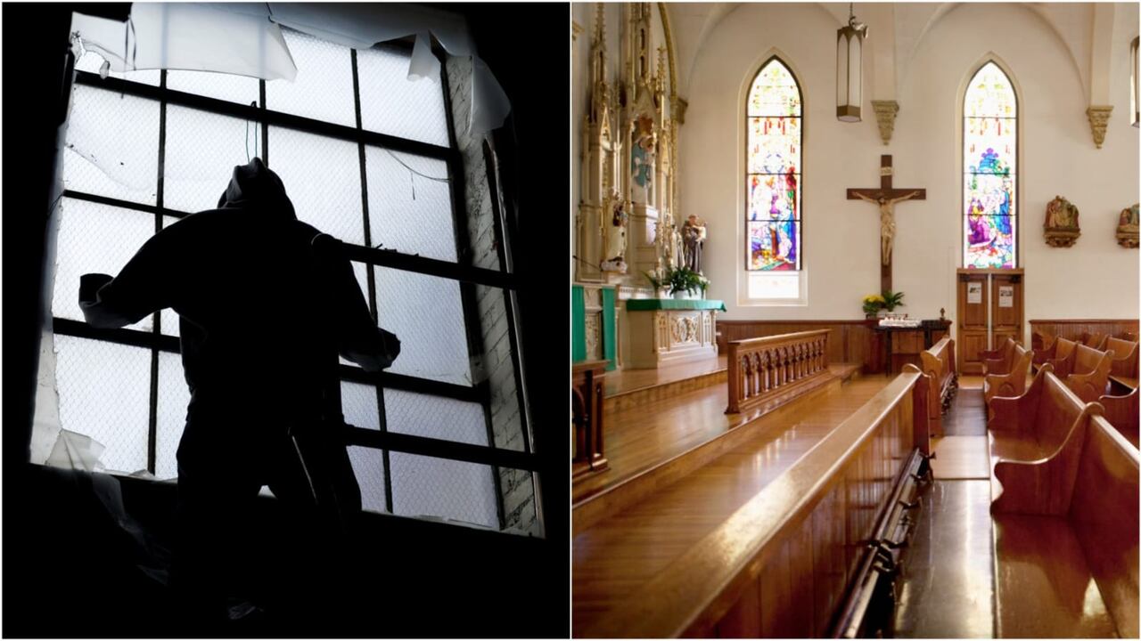 Presunto ladrón fue trasladado al Hospital Universitario, en México, tras resultar herido con la espada del Arcángel Miguel.