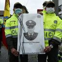 Homenaje al Patrullero Edwin Caro, en la 7 con 79