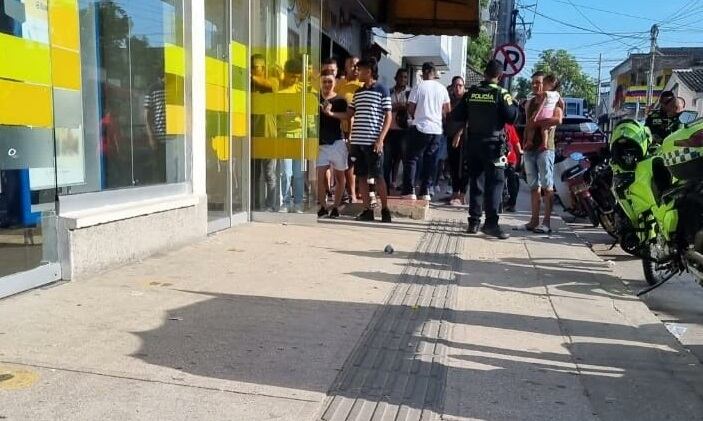 El cajero está ubicado en el centro de Malambo, Atlántico.