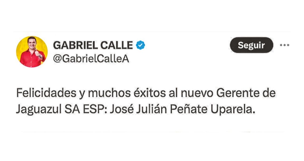 Peñate fue nombrado gerente de Jaguazul, empresa de acueducto de Montelíbano, donde fue elegido alcalde Gabriel Calle, papá del congresista Andrés Calle. Olmedo López y Sneyder Pinilla están a la espera de que la Fiscalía les cumpla con el principio de oportunidad.