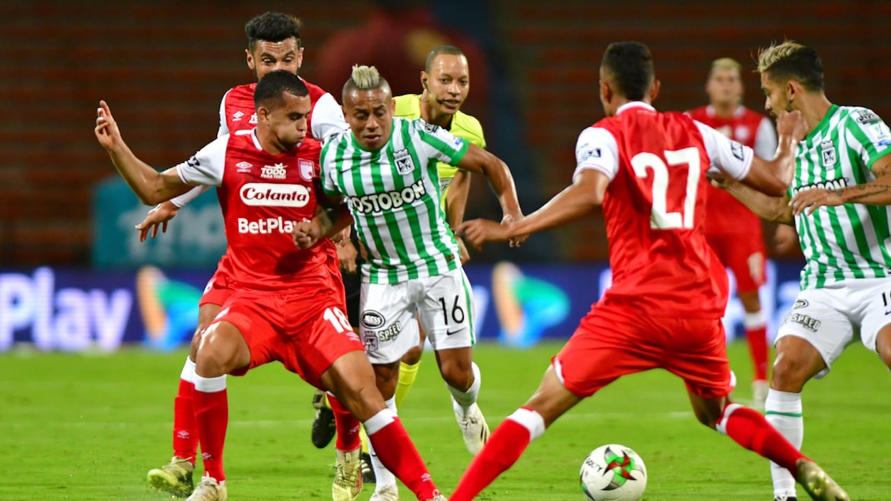 Atlético Nacional vs. Santa Fe. Prensa Dimayor.