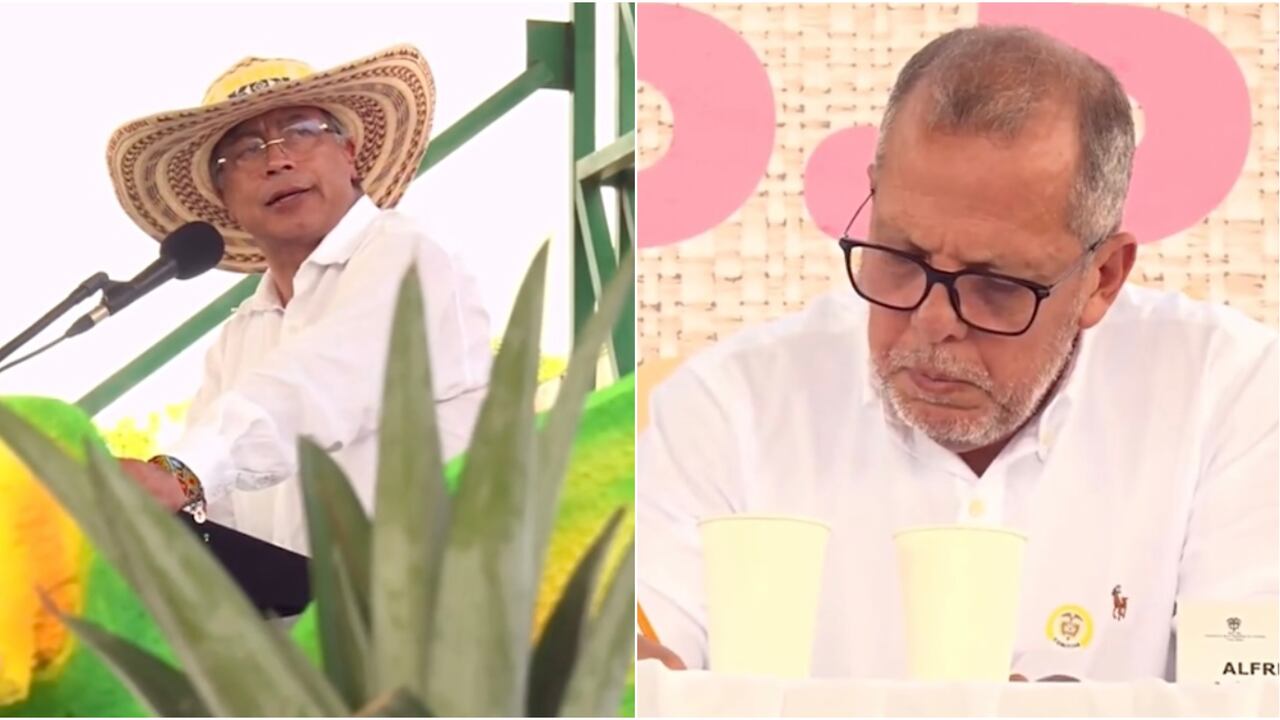 Presidente Gustavo Petro y Alfredo Saade jefe de Despacho de la Casa de Nariño