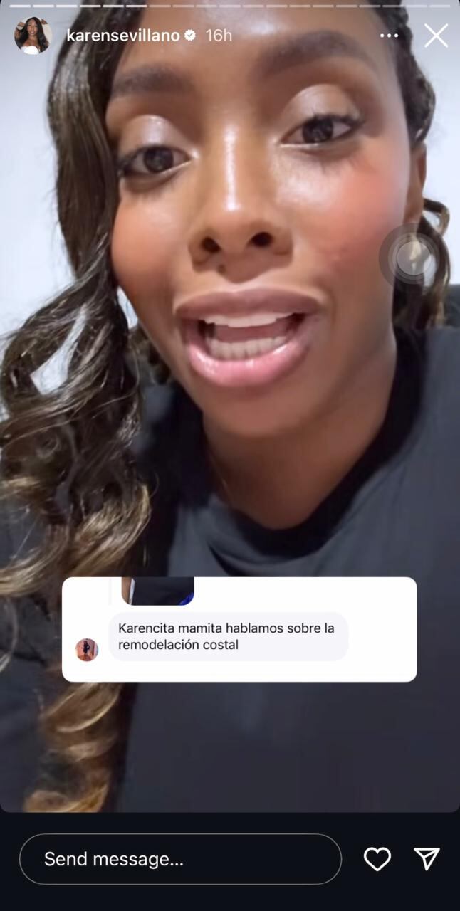 Karen Sevillano respondió las preguntas sobre los procedimientos estéticos que se realizó.