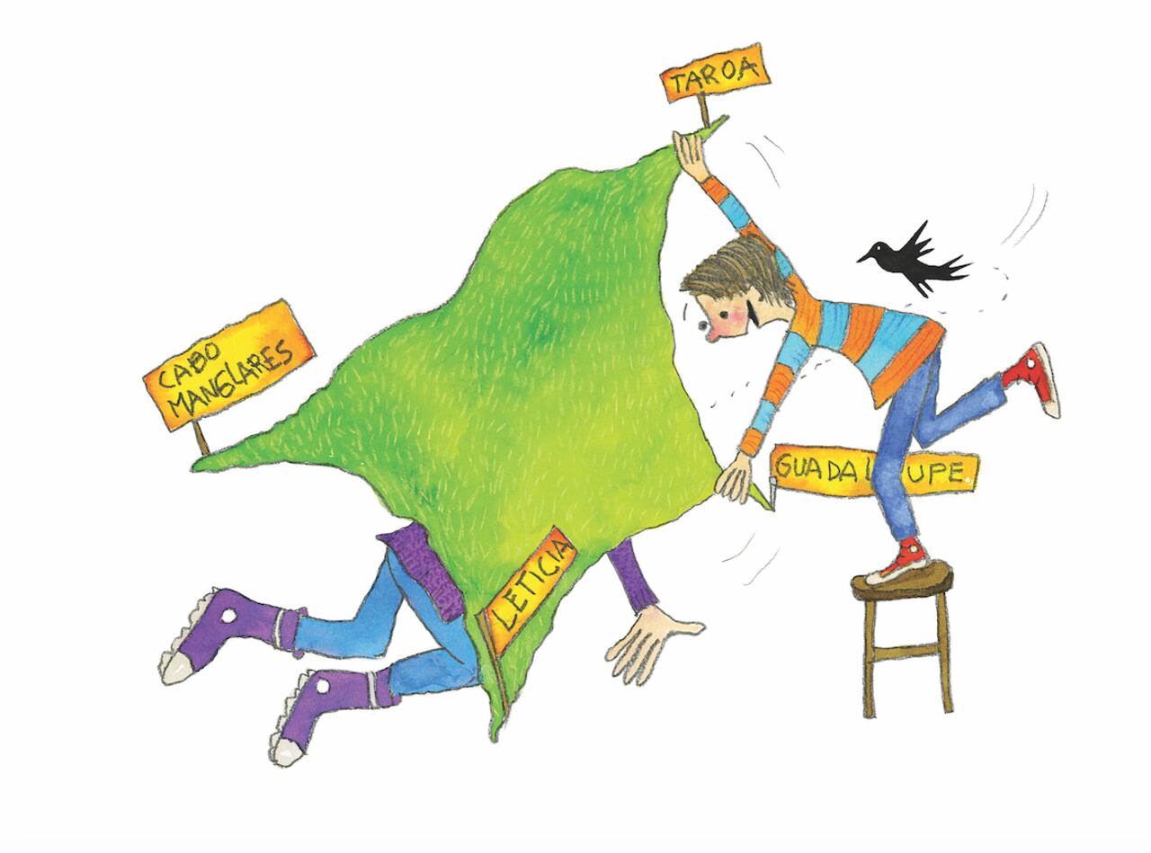 Ilustraciones de Olga Cuéllar, del libro "Colombia, mi abuelo y yo". Cortesía de Editorial Panamericana.