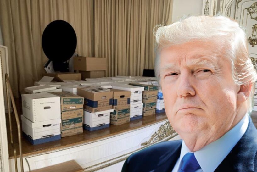 Así es como Donald Trump ocultaba los documentos confidenciales en su casa.