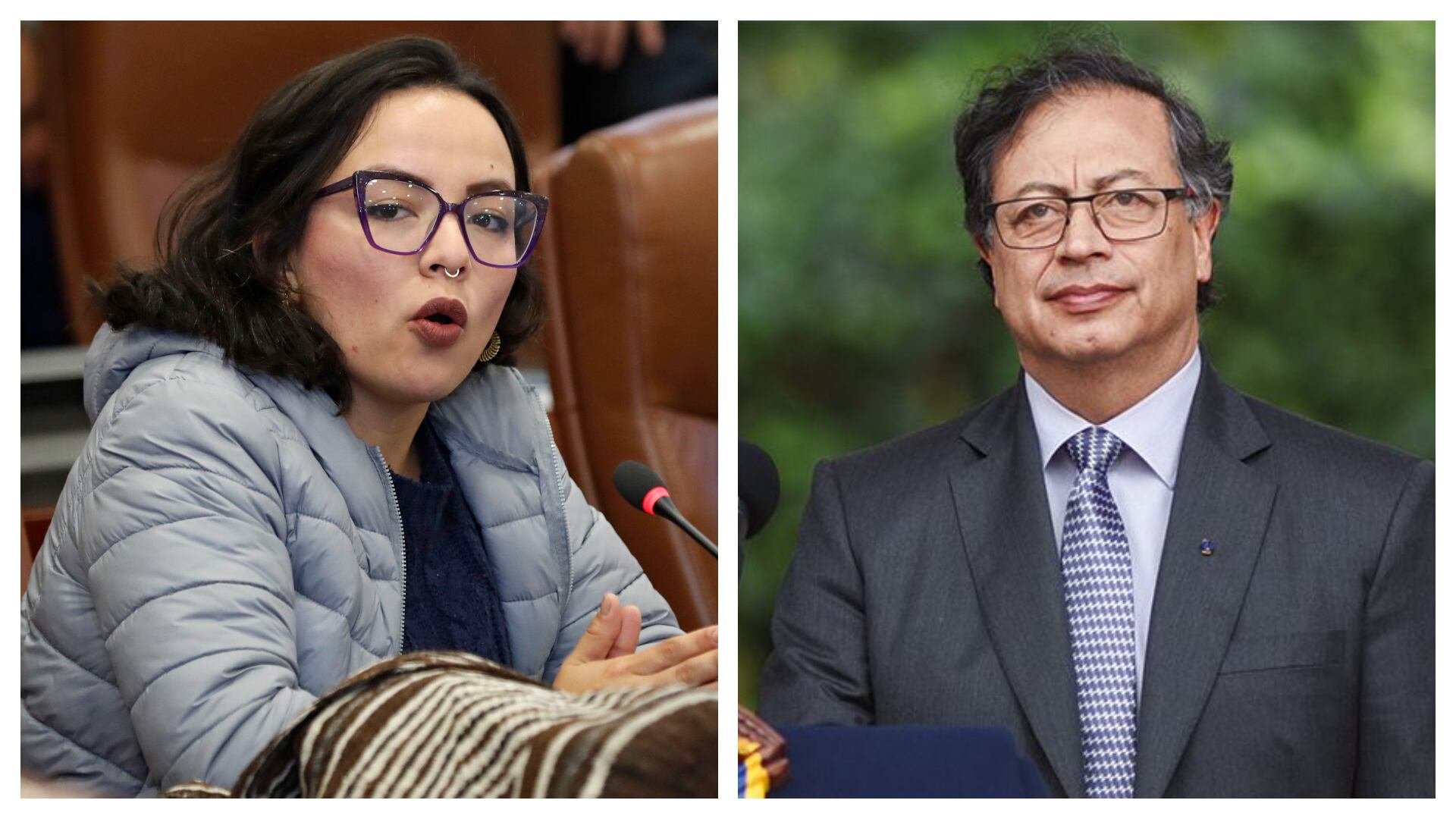 Jennifer Pedraza y Gustavo Petro.