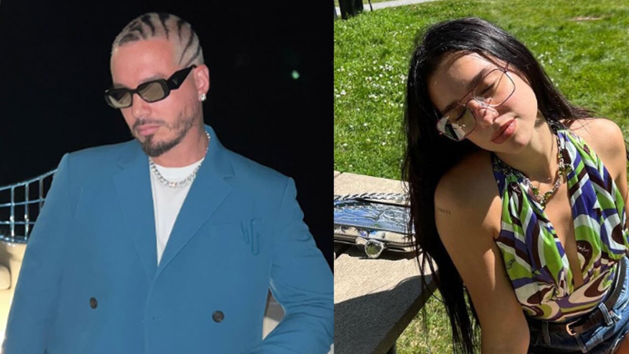 J Balvin y Dua Lipa. Fotos tomadas de Instagram: @jbalvin - @dualipa.