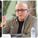 José Félix Lafaurie, negociador del Gobierno para los diálogos con el ELN, y el comandante de ese grupo criminal, Antonio García.