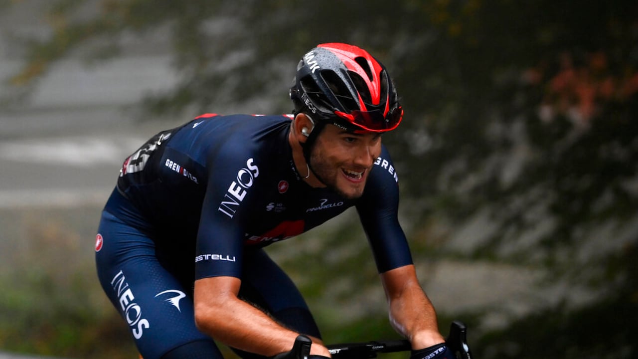 Filippo Ganna, es el líder de la Tirreno Adriático luego de vencer en la primera etapa y quedarse con la contrarreloj.