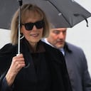 La columnista de la revista E. Jean Carroll llega para su juicio civil contra el ex presidente de los Estados Unidos, Donald Trump, en el Tribunal Federal de Manhattan el 04 de mayo de 2023 en la ciudad de Nueva York.