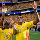 Jefferson Lerma celebrando su gol con la Selección Colombia