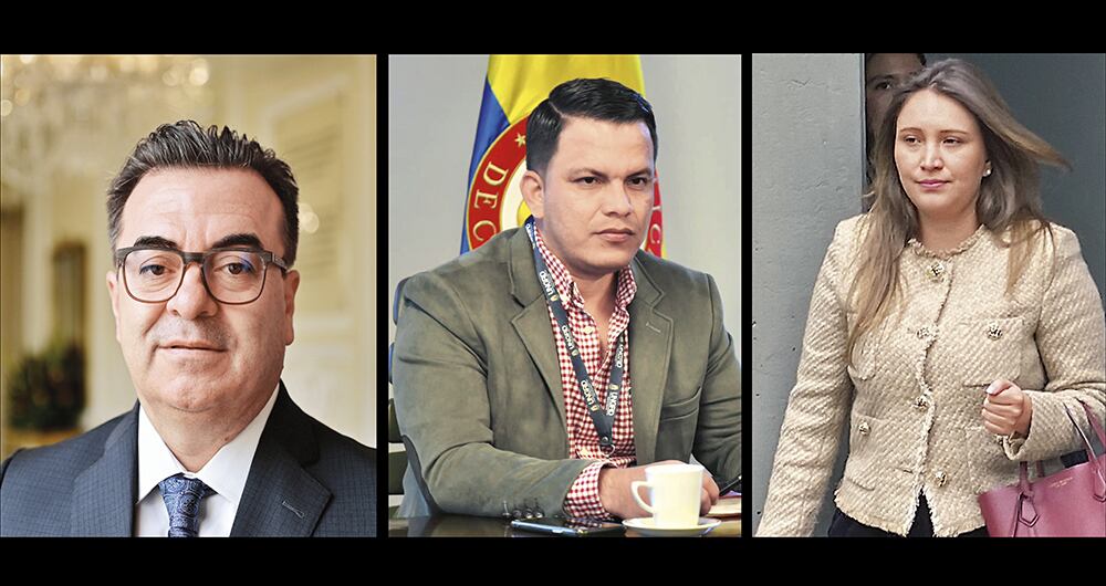 Olmedo López, exdirector de la UNGRD; Sneyder Pinilla, exsubdirector de la UNGRD; y María Alejandra Benavides, exasesora de Ricardo Bonilla, exministro de Hacienda.
