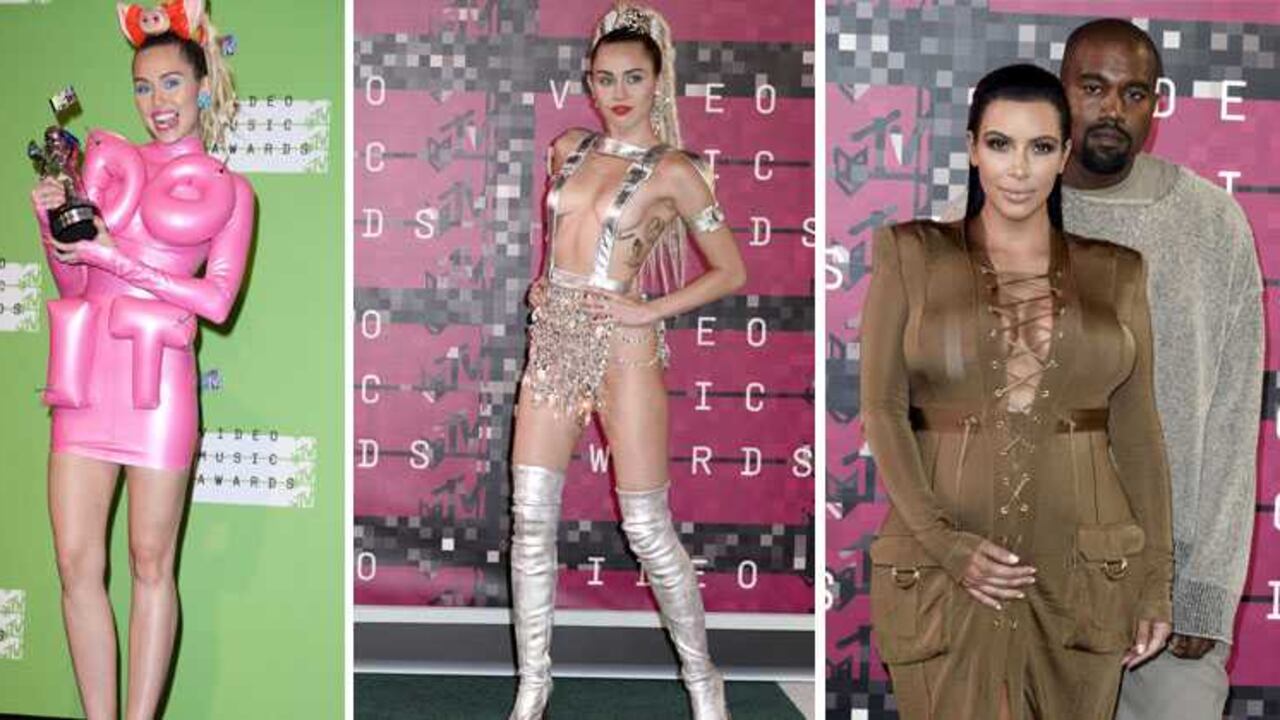 Miley Cyrus, Kim Kardashian y Kayne West