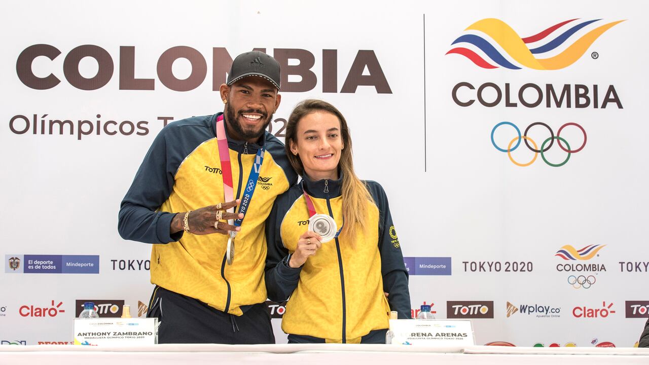 Anthony Zambrano y Lorena Arias. Medallistas Olímpicos Tokyo 2020.
Bogotá Agosto 9 de 2021.
Foto: Juan Carlos Sierra-Revista Semana.