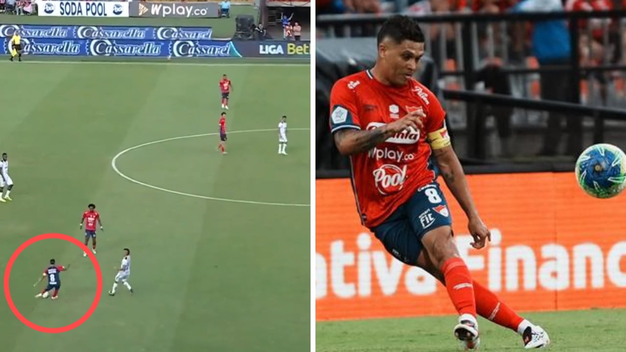 La mágica asistencia de Juan Fernando Quintero en la victoria del Medellín sobre Llaneros.