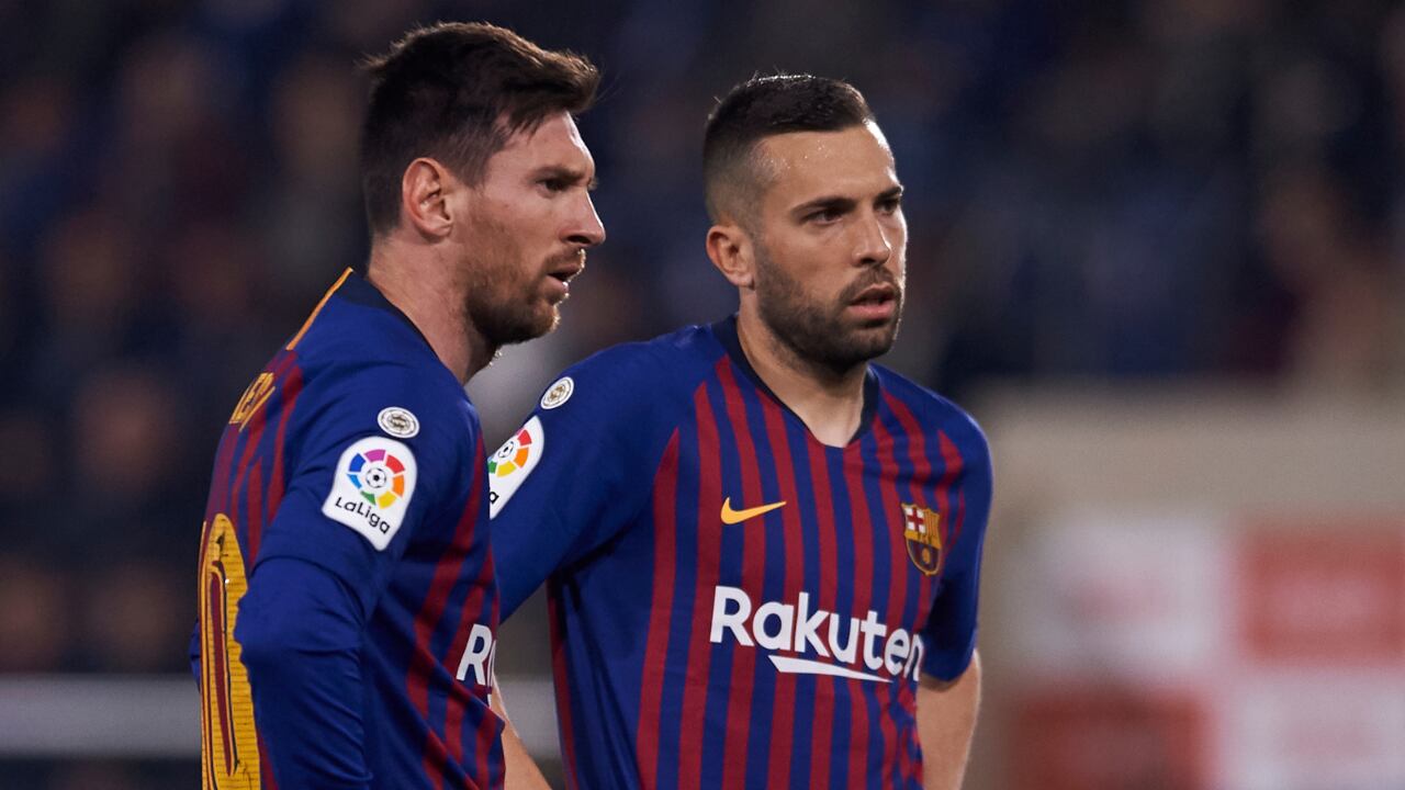 Leo Messi y Jordi Alba compartieron durante años en el Barcelona de España.