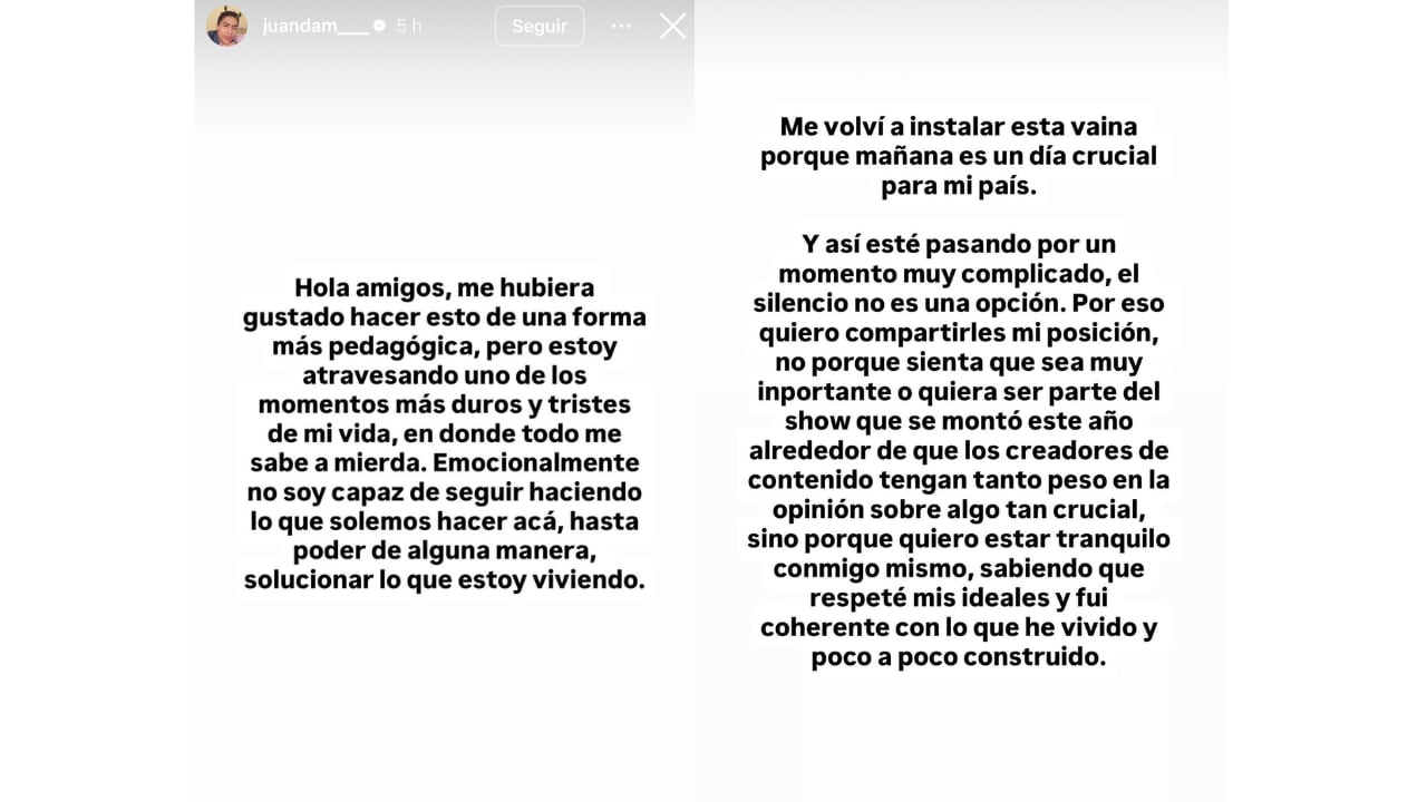 Juanda reapareció en sus redes sociales después de varios meses.