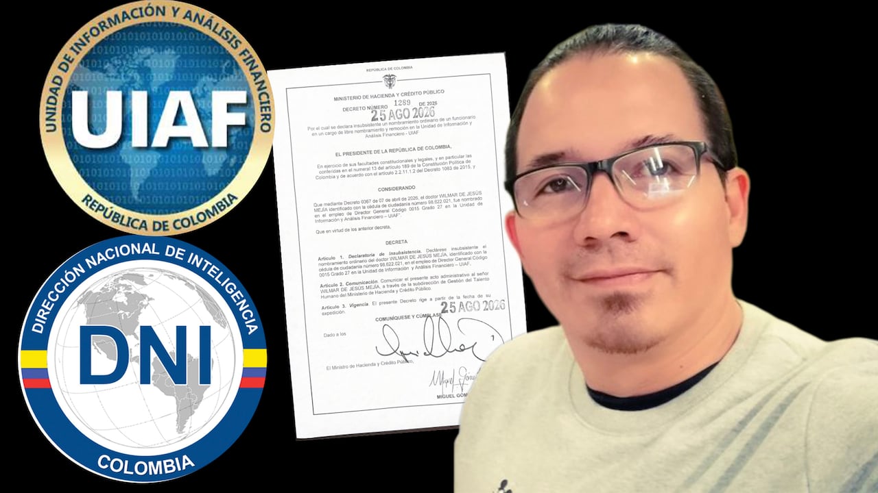 Wilmar Mejía, cuestionado director de la UIAF, fue declarado insubsistente.