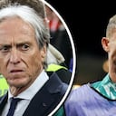 Jorge Jesus (izq.) vs. Cristiano Ronaldo (der.). El astro portugués abandonó la concentración de la selección.