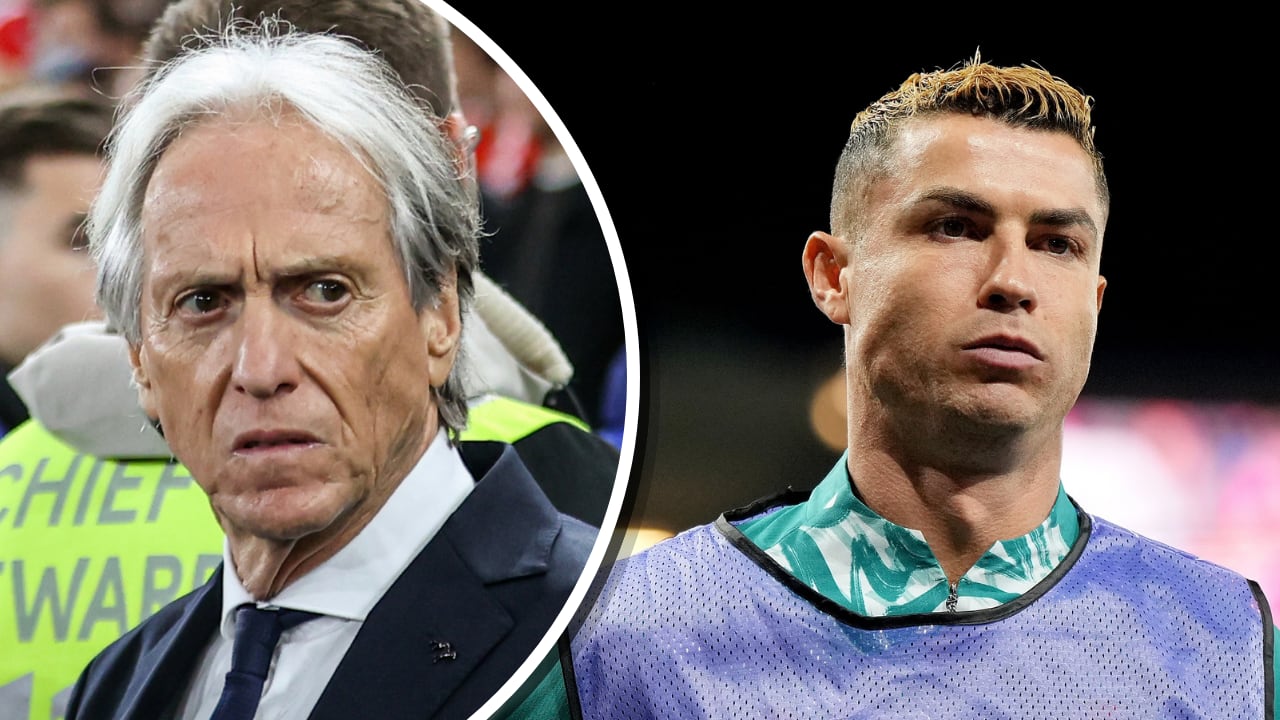 Jorge Jesus (izq.) vs. Cristiano Ronaldo (der.). El astro portugués abandonó la concentración de la selección.