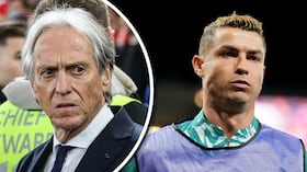 Jorge Jesus (izq.) vs. Cristiano Ronaldo (der.). El astro portugués abandonó la concentración de la selección.