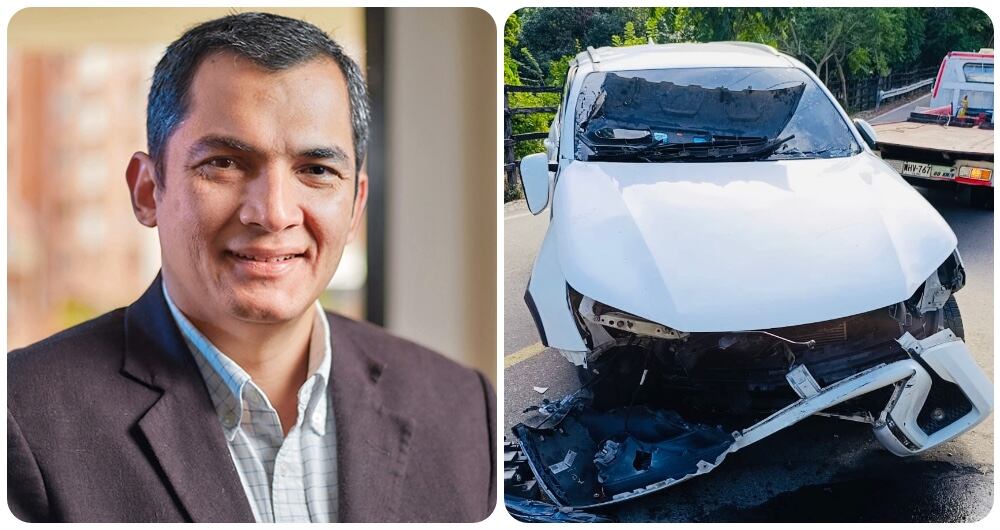 Camioneta en la que se transportaba Alfonso Campo y su familia.