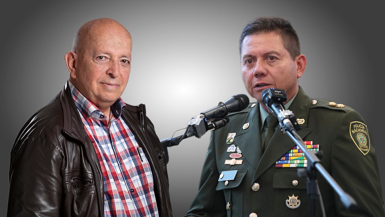 En la foto, el general William Rincón y el comisionado de paz, Otty Patiño.