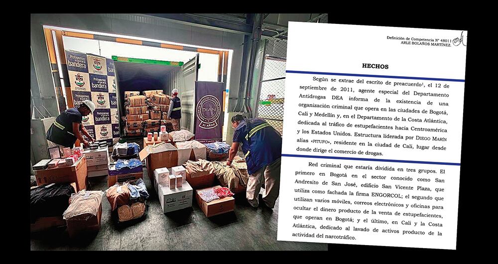 Documento que muestra que la DEA sabía de la organización criminal de Papá Pitufo.