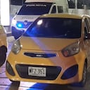 Lugar en que quedó el taxi que era conducido por Santiago.