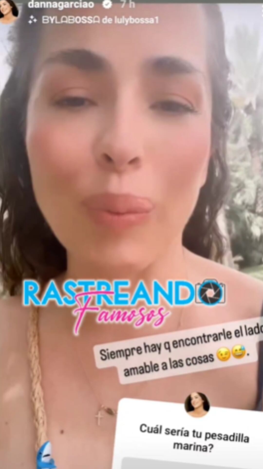 Danna García relatando el momento que vivió en compañía de su hijo