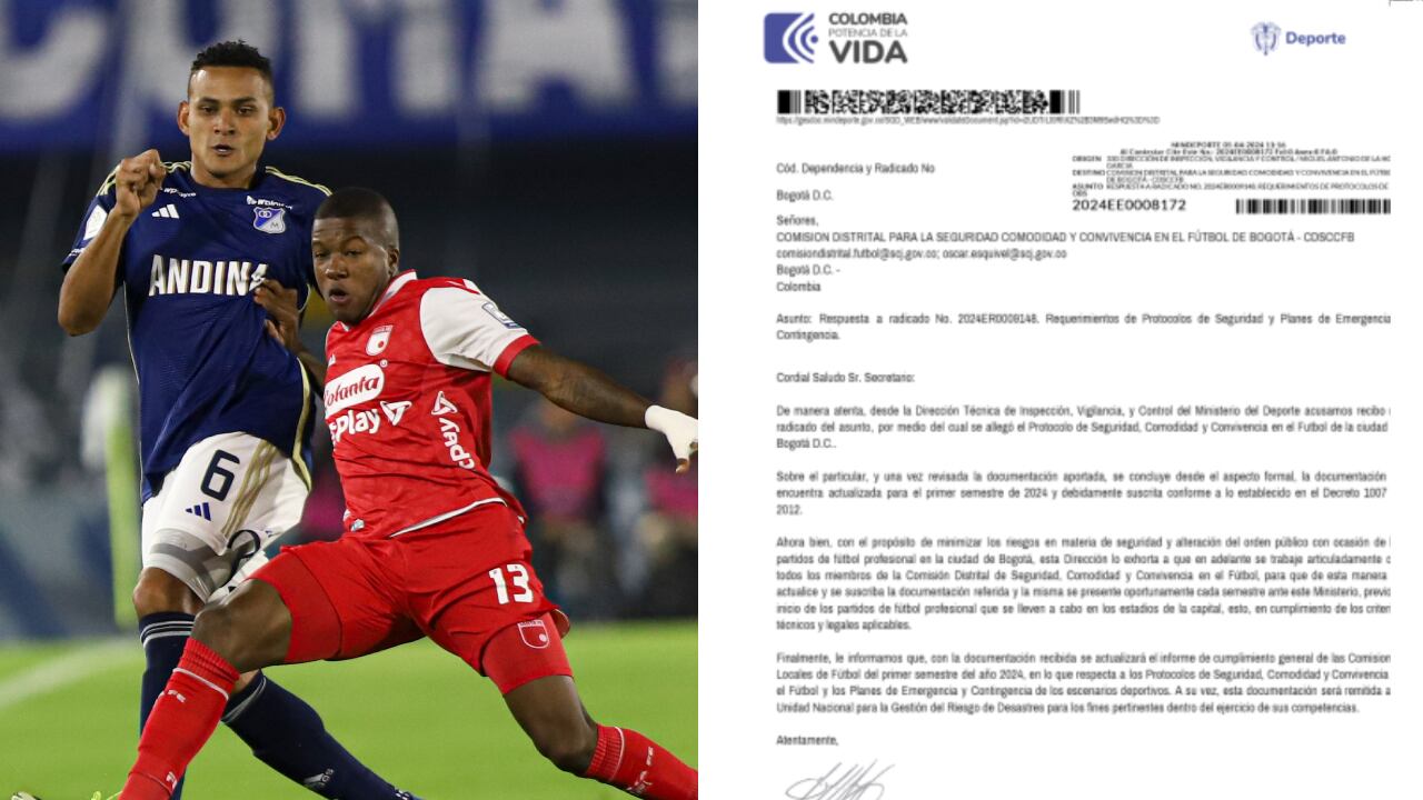 Millonarios y Santa Fe podrán disputar sus partidos de local con normalidad