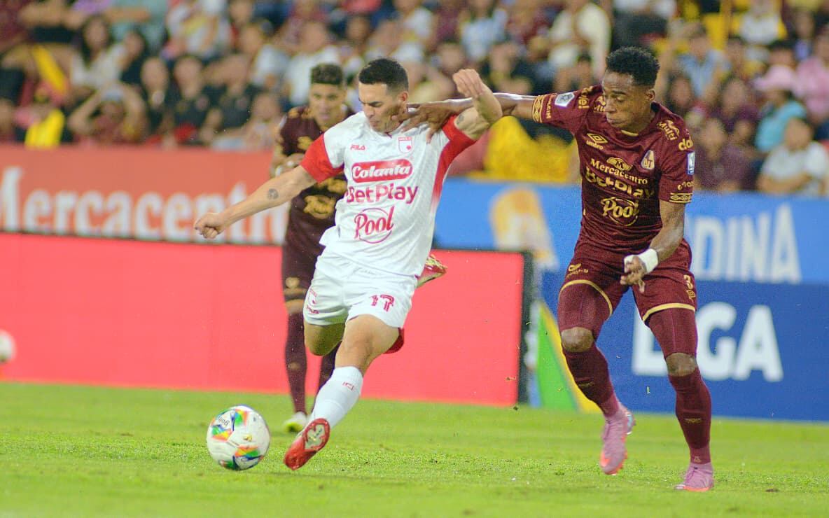 Imagen del juego entre Tolima e Independiente Santa Fe, por la Liga BetPlay 2026-l.