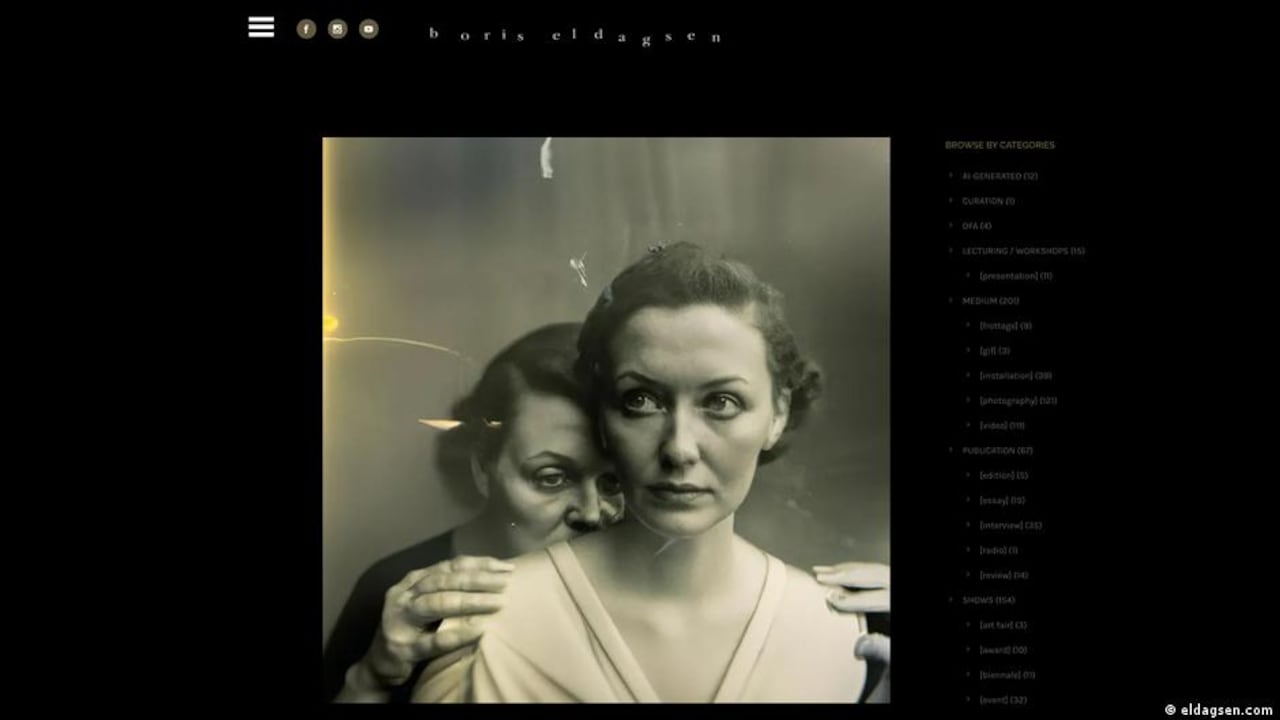 Captura de pantalla del sitio web de Boris Eldagsen.