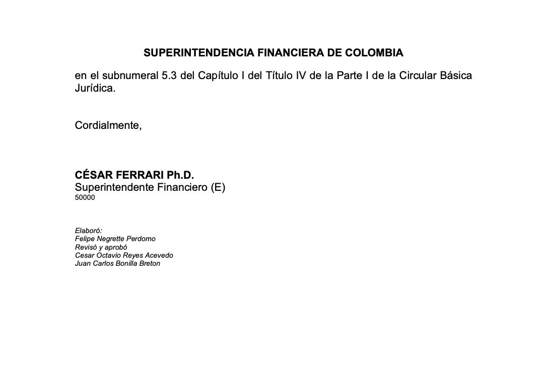 Circular SuperFinanciera