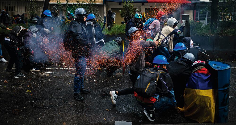 La vicepresidenta Francia Márquez lanzó vivas a la primera línea. Varios de sus miembros ya han sido condenados.