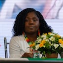 La vicepresidenta de Colombia, Francia Márquez, durante la Asamblea Comunal Nacional Popular en Bogotá, Colombia, el 24 de marzo de 2023. (Foto de Sebastian Barros/NurPhoto vía Getty Images)
