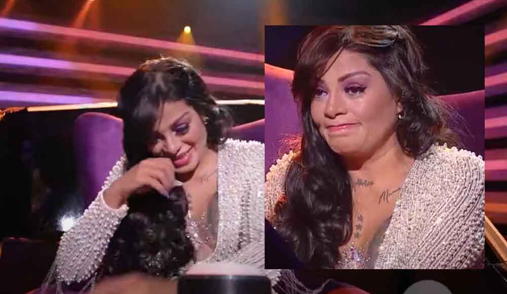 La cantante se mostró emocionada con la historia que contó uno de los concursantes de La descarga.