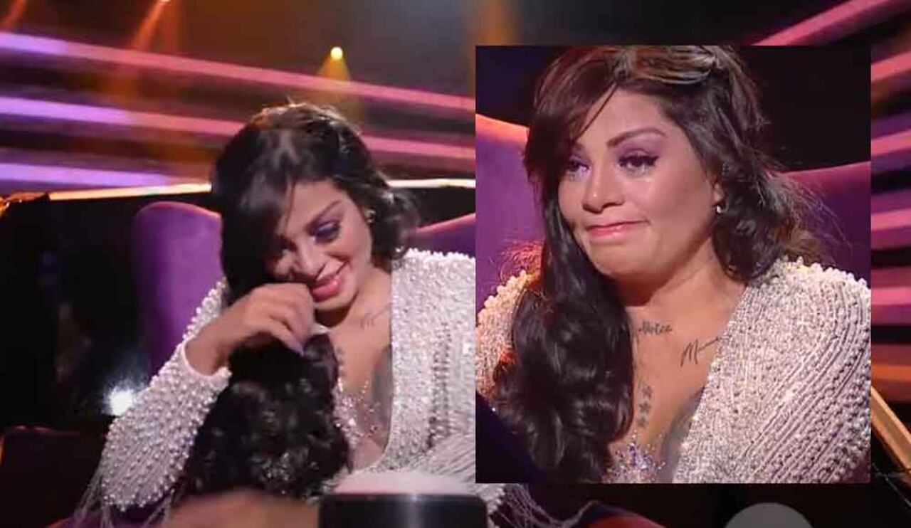 La cantante se mostró emocionada con la historia que contó uno de los concursantes de La descarga.