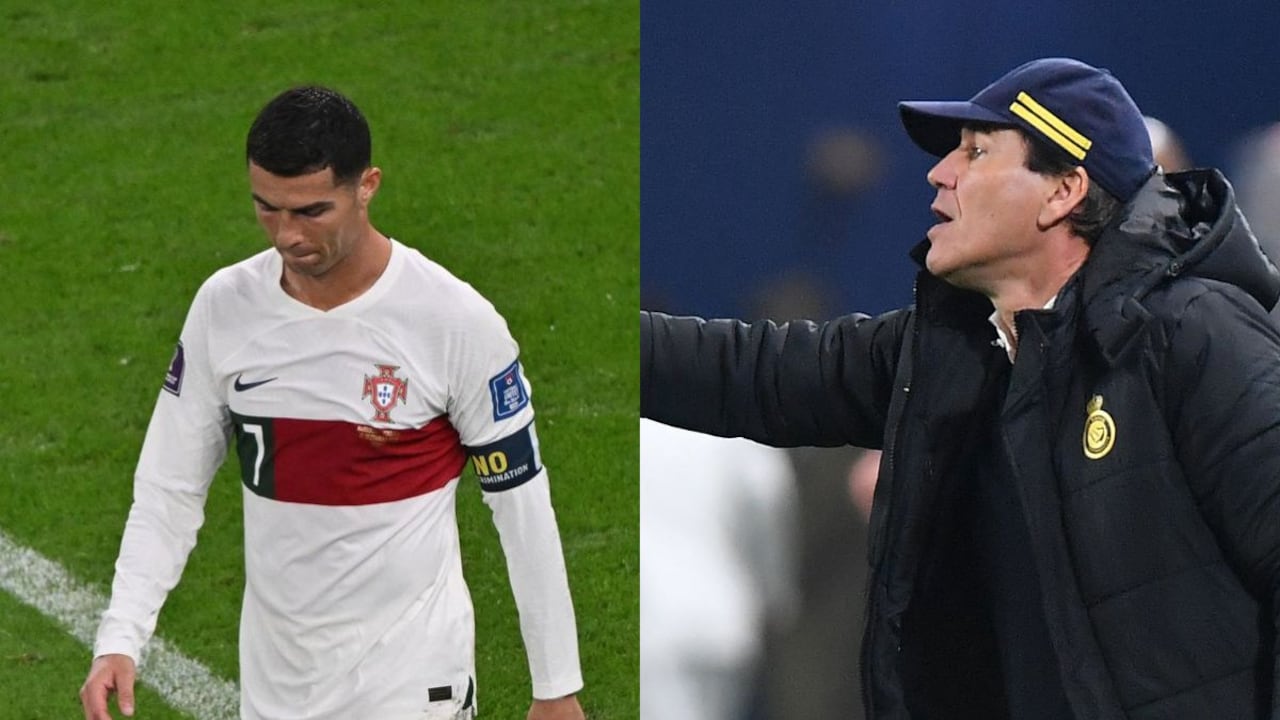 Rudi García, DT del Al Nassr, se refirió al año difícil por el que tuvo que pasar Cristiano Ronaldo. Foto: AFP.
