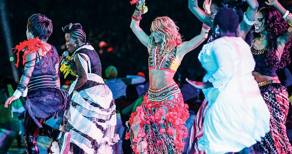  En la final del Mundial de Sudáfrica, en 2010, la colombiana brilló con su Waka Waka (Esto es África).  