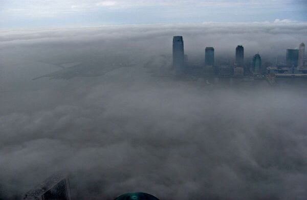 8 de diciembre de 2011. Otro aspecto de la mañana con niebla.