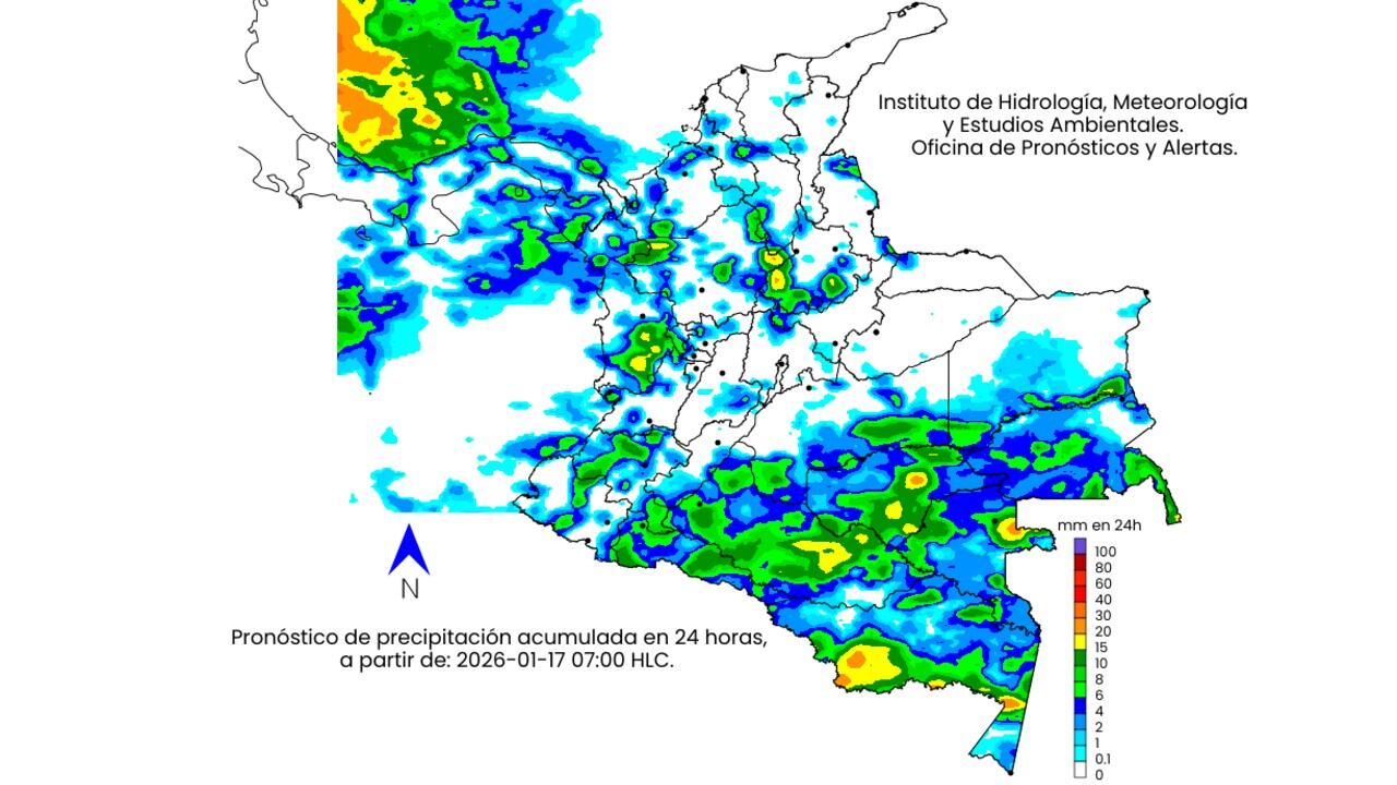 Pronóstico del clima para el sábado, 17 de enero.