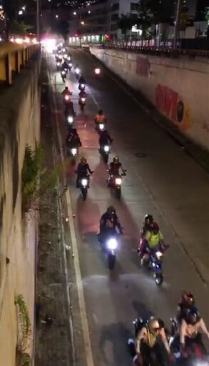 En el primer recorrido participaron más de 100 motociclistas.