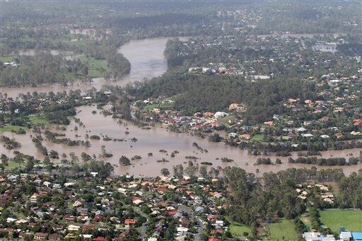 Brisbane / En Brisbane, ciudad con 2 millones de habitantes, casi 20.000 viviendas en Brisbane están a punto de ser anegadas.