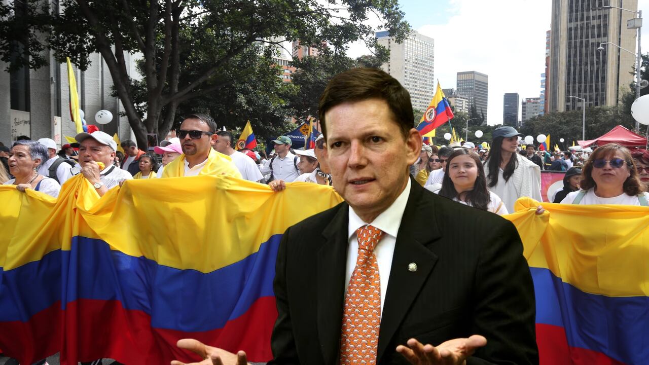 Exministro Wilson Ruiz en la Marcha del Silencio.