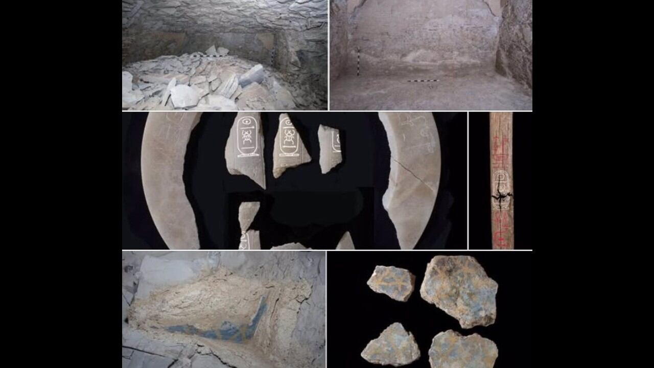 Aspecto y restos encontrados en la tumba de Tutmosis II.