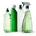 Limpieza: productos de limpieza ecológicos aislados sobre fondo blanco