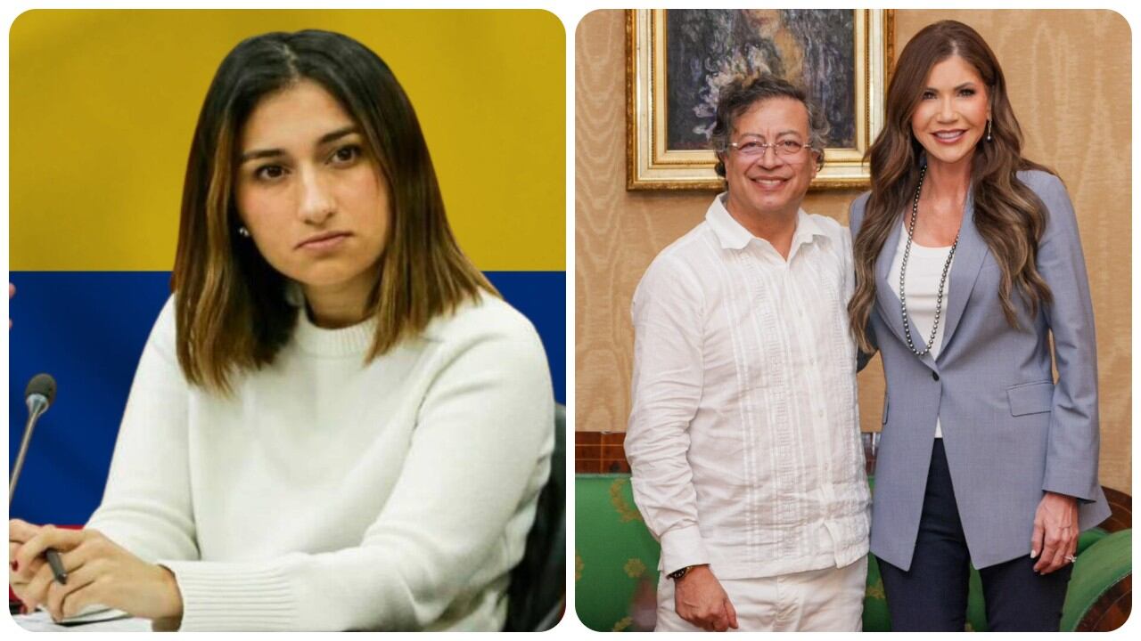 Laura Sarabia, Gustavo Petro y Kristi Noem.